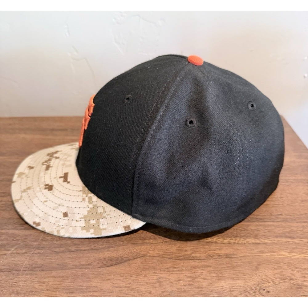 New Era 59FIFTY San Francisco Giants Hat 8 Authentic On Field Camo / Black MLB - Picture 3 of 9